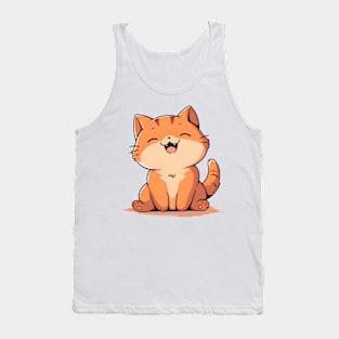 Portrait of a Cute Orange Cat Tank Top